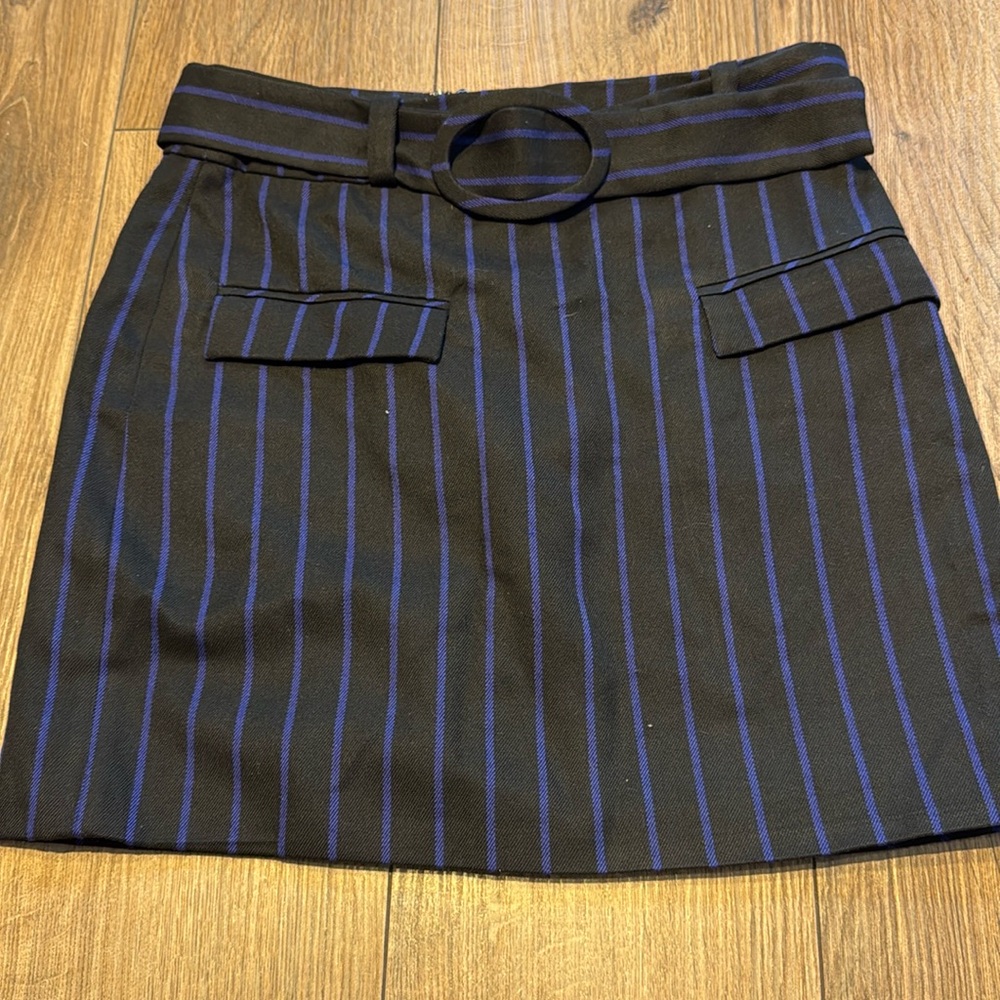 Lovers and friends blue pinstripe skirt